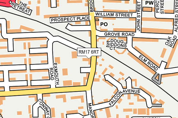 RM17 6RT map - OS OpenMap – Local (Ordnance Survey)