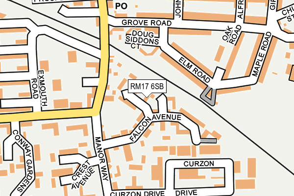 RM17 6SB map - OS OpenMap – Local (Ordnance Survey)