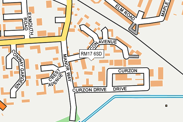 RM17 6SD map - OS OpenMap – Local (Ordnance Survey)