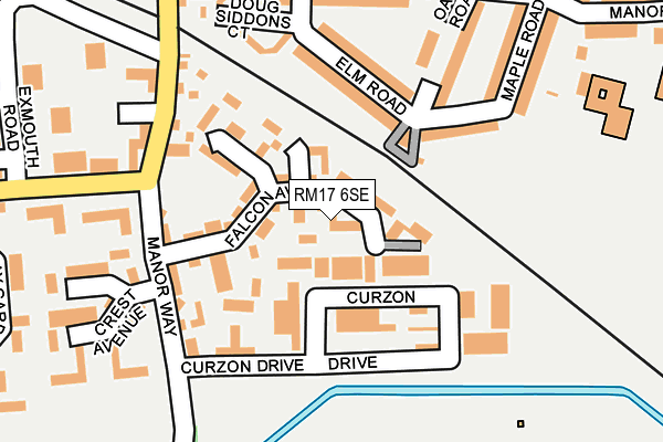 RM17 6SE map - OS OpenMap – Local (Ordnance Survey)