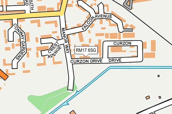 RM17 6SG map - OS OpenMap – Local (Ordnance Survey)