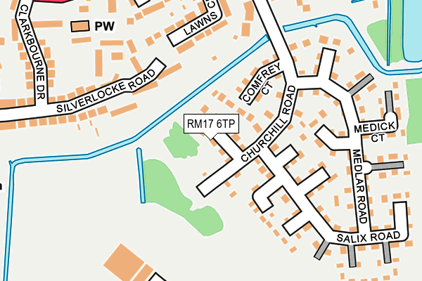 RM17 6TP map - OS OpenMap – Local (Ordnance Survey)