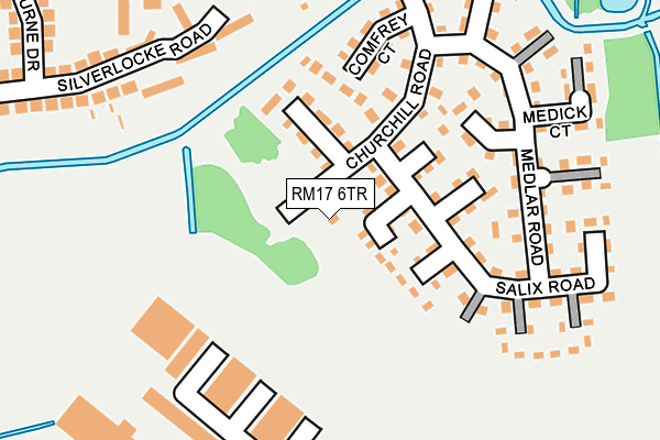 RM17 6TR map - OS OpenMap – Local (Ordnance Survey)