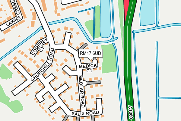 RM17 6UD map - OS OpenMap – Local (Ordnance Survey)