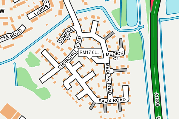 RM17 6UJ map - OS OpenMap – Local (Ordnance Survey)