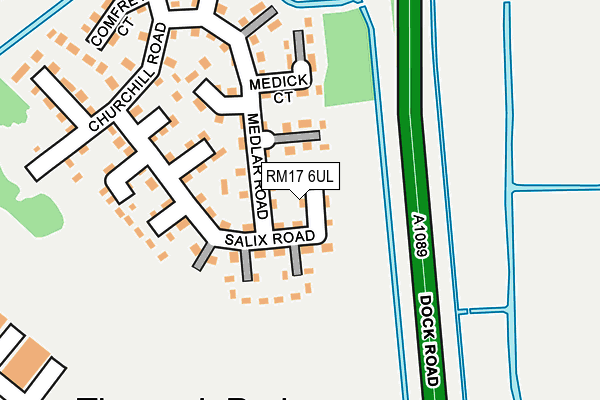 RM17 6UL map - OS OpenMap – Local (Ordnance Survey)