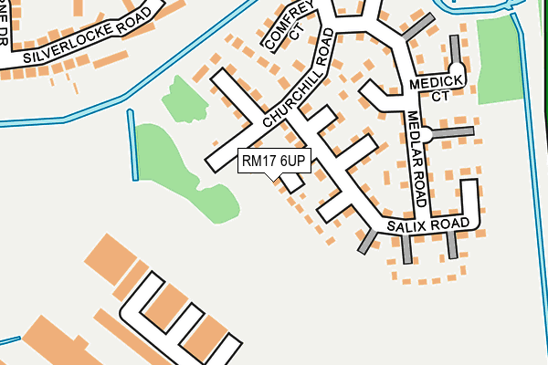 RM17 6UP map - OS OpenMap – Local (Ordnance Survey)