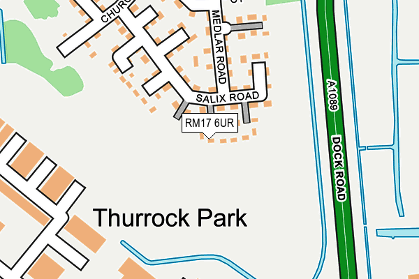 RM17 6UR map - OS OpenMap – Local (Ordnance Survey)