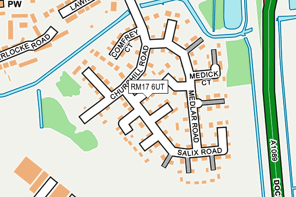 RM17 6UT map - OS OpenMap – Local (Ordnance Survey)