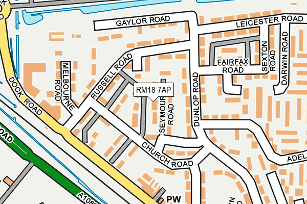 RM18 7AP map - OS OpenMap – Local (Ordnance Survey)