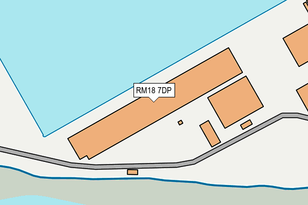 RM18 7DP map - OS OpenMap – Local (Ordnance Survey)