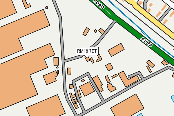 RM18 7ET map - OS OpenMap – Local (Ordnance Survey)