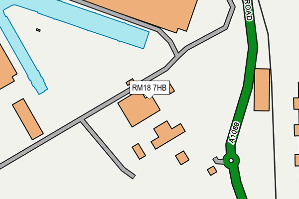 RM18 7HB map - OS OpenMap – Local (Ordnance Survey)