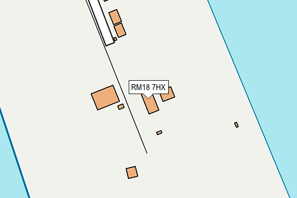 RM18 7HX map - OS OpenMap – Local (Ordnance Survey)