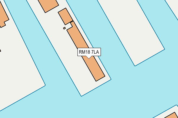 RM18 7LA map - OS OpenMap – Local (Ordnance Survey)