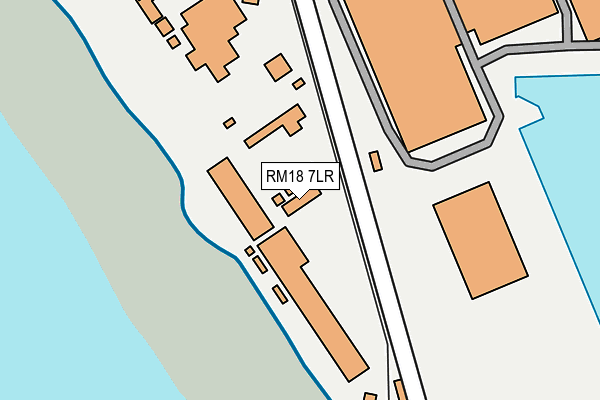 RM18 7LR map - OS OpenMap – Local (Ordnance Survey)