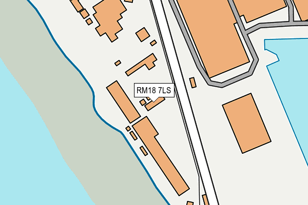 RM18 7LS map - OS OpenMap – Local (Ordnance Survey)