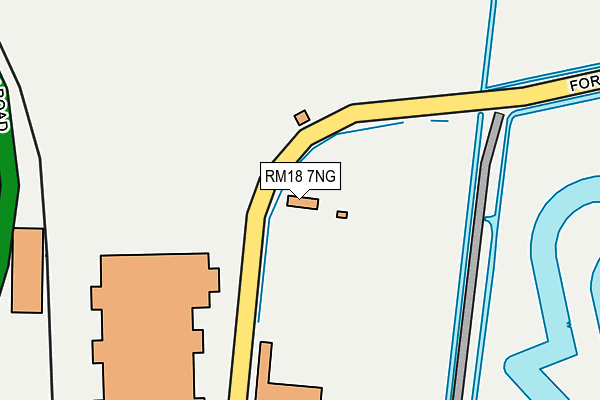 RM18 7NG map - OS OpenMap – Local (Ordnance Survey)