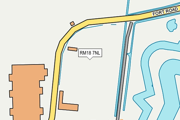 RM18 7NL map - OS OpenMap – Local (Ordnance Survey)