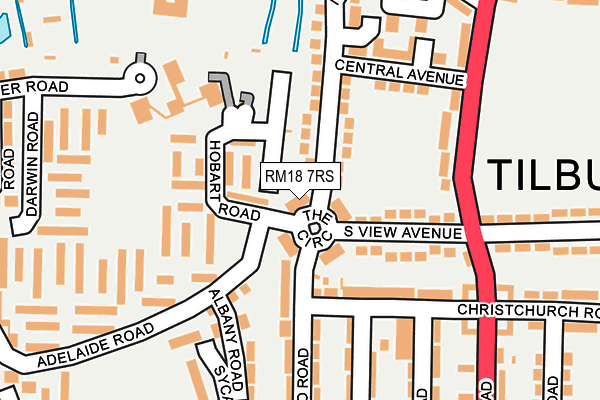 RM18 7RS map - OS OpenMap – Local (Ordnance Survey)