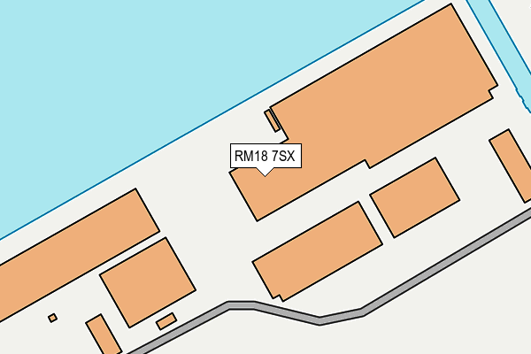 RM18 7SX map - OS OpenMap – Local (Ordnance Survey)