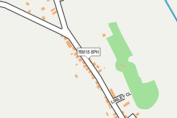 RM18 8PH map - OS OpenMap – Local (Ordnance Survey)