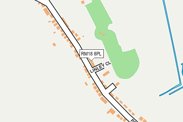 RM18 8PL map - OS OpenMap – Local (Ordnance Survey)