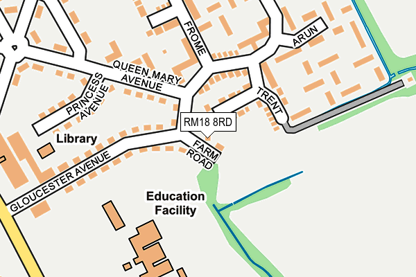 RM18 8RD map - OS OpenMap – Local (Ordnance Survey)