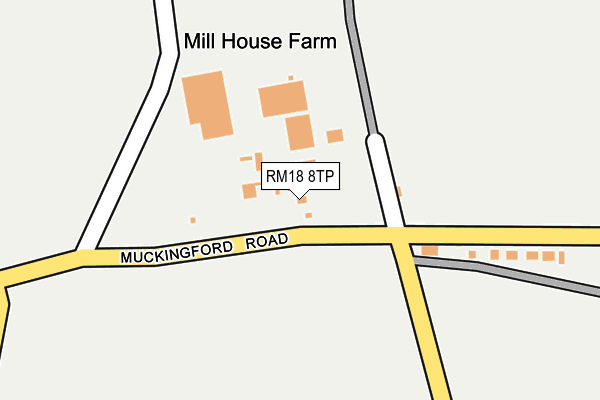 RM18 8TP map - OS OpenMap – Local (Ordnance Survey)