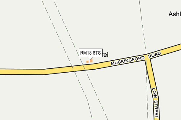 RM18 8TS map - OS OpenMap – Local (Ordnance Survey)