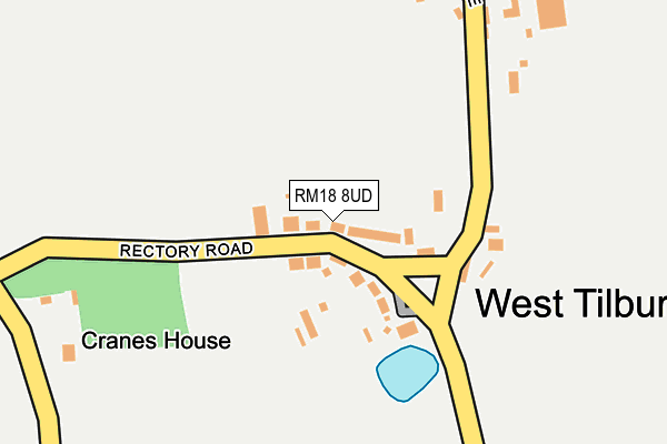 RM18 8UD map - OS OpenMap – Local (Ordnance Survey)