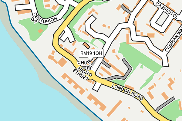RM19 1QH map - OS OpenMap – Local (Ordnance Survey)
