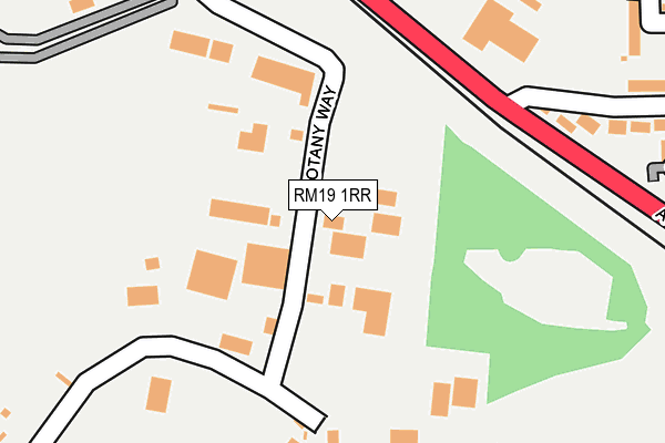 RM19 1RR map - OS OpenMap – Local (Ordnance Survey)