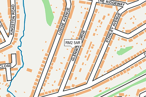 RM2 5AR map - OS OpenMap – Local (Ordnance Survey)