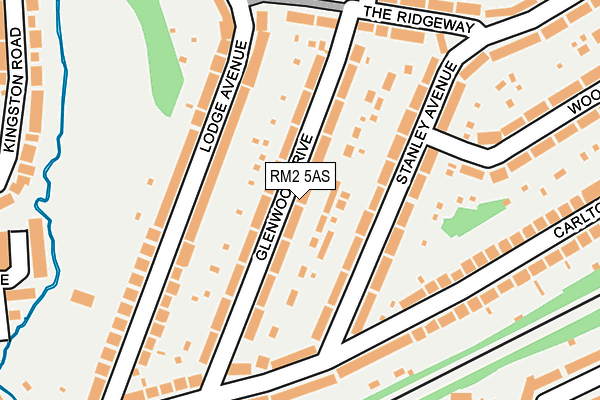 RM2 5AS map - OS OpenMap – Local (Ordnance Survey)