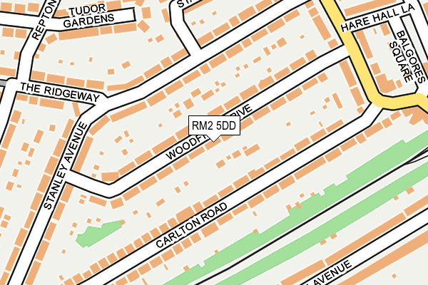 RM2 5DD map - OS OpenMap – Local (Ordnance Survey)