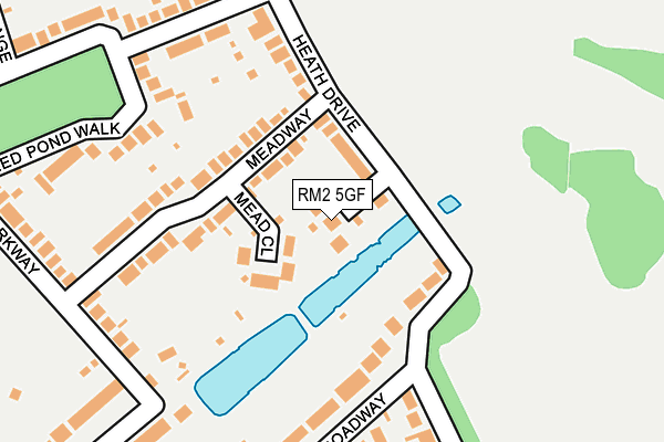 RM2 5GF map - OS OpenMap – Local (Ordnance Survey)