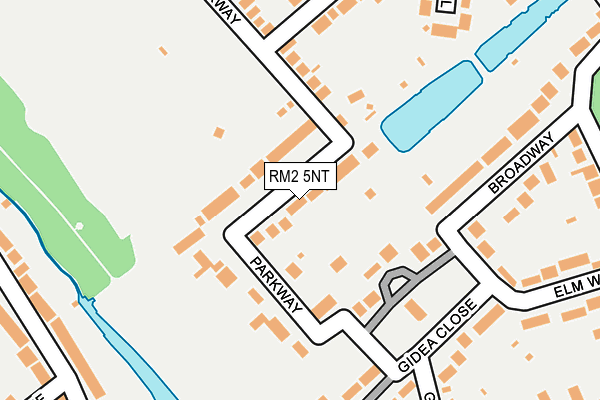 RM2 5NT map - OS OpenMap – Local (Ordnance Survey)