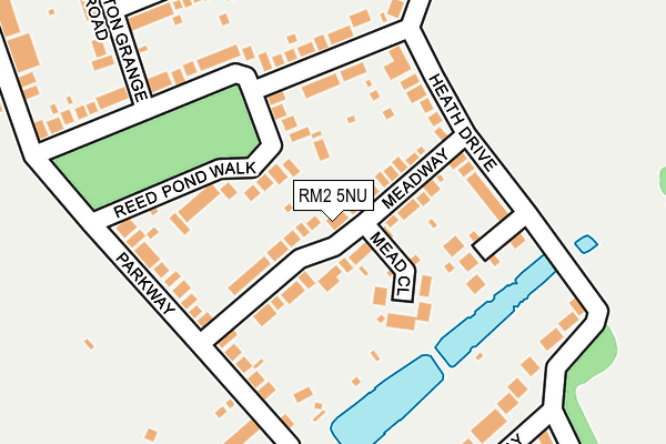 RM2 5NU map - OS OpenMap – Local (Ordnance Survey)