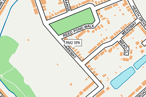 RM2 5PA map - OS OpenMap – Local (Ordnance Survey)