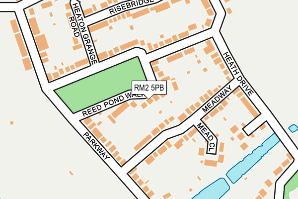 RM2 5PB map - OS OpenMap – Local (Ordnance Survey)