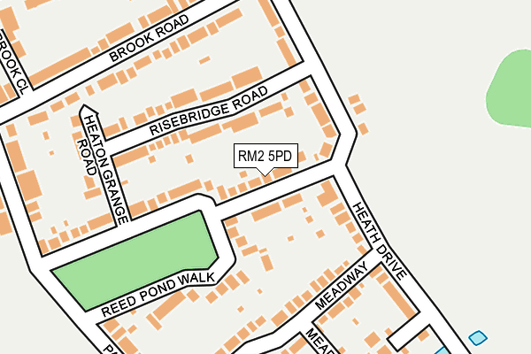 RM2 5PD map - OS OpenMap – Local (Ordnance Survey)