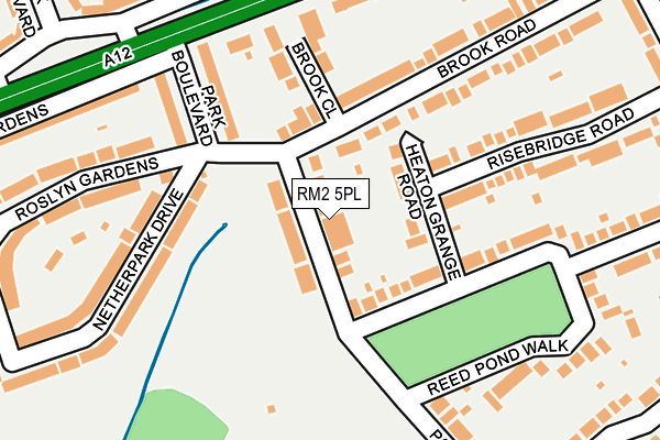 RM2 5PL map - OS OpenMap – Local (Ordnance Survey)