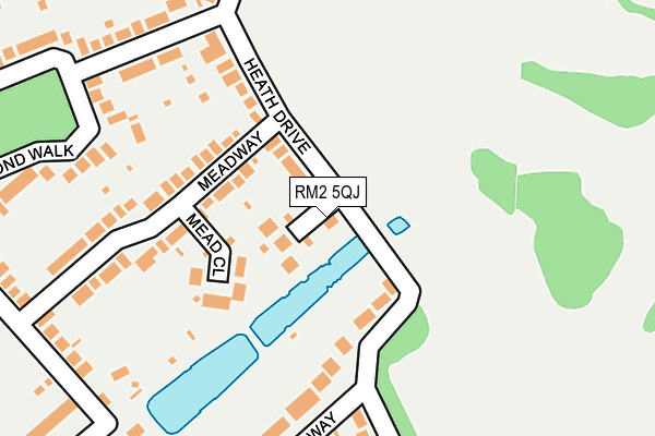 RM2 5QJ map - OS OpenMap – Local (Ordnance Survey)