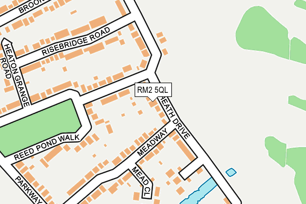 RM2 5QL map - OS OpenMap – Local (Ordnance Survey)