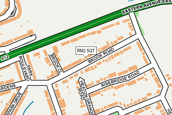 RM2 5QT map - OS OpenMap – Local (Ordnance Survey)
