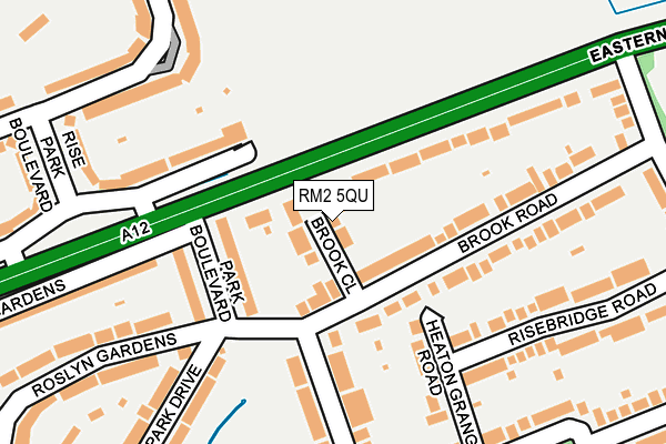 RM2 5QU map - OS OpenMap – Local (Ordnance Survey)