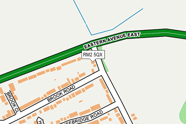 RM2 5QX map - OS OpenMap – Local (Ordnance Survey)