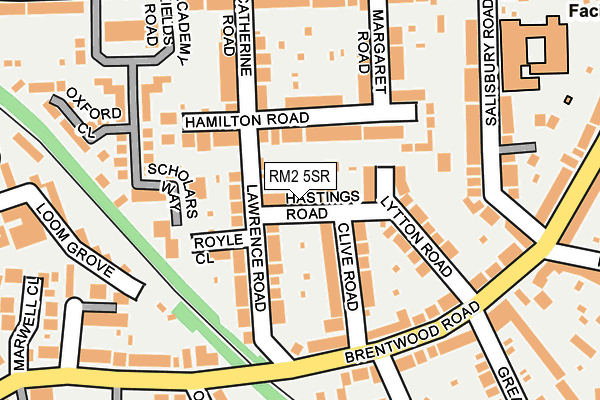 RM2 5SR map - OS OpenMap – Local (Ordnance Survey)