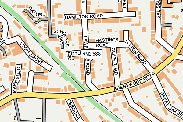 RM2 5SS map - OS OpenMap – Local (Ordnance Survey)